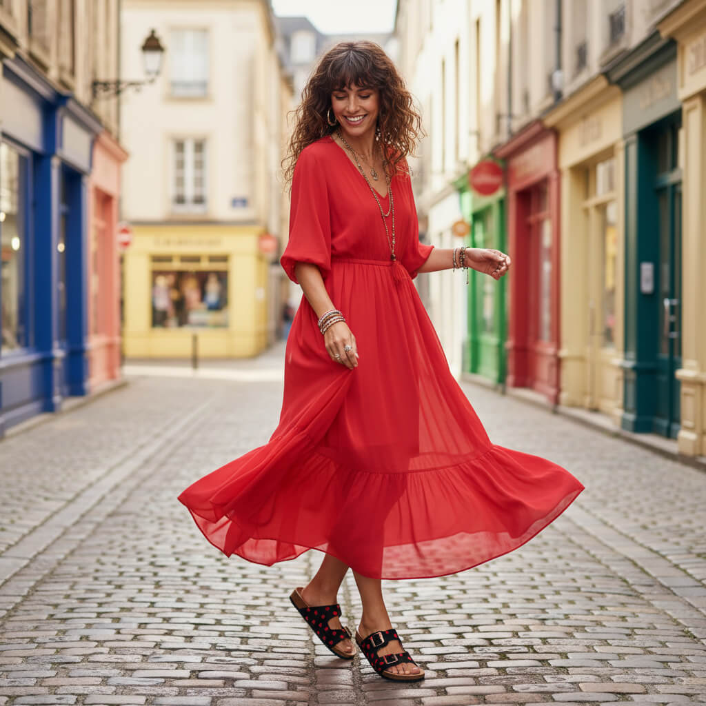 Nus Pieds Love motifs cœurs