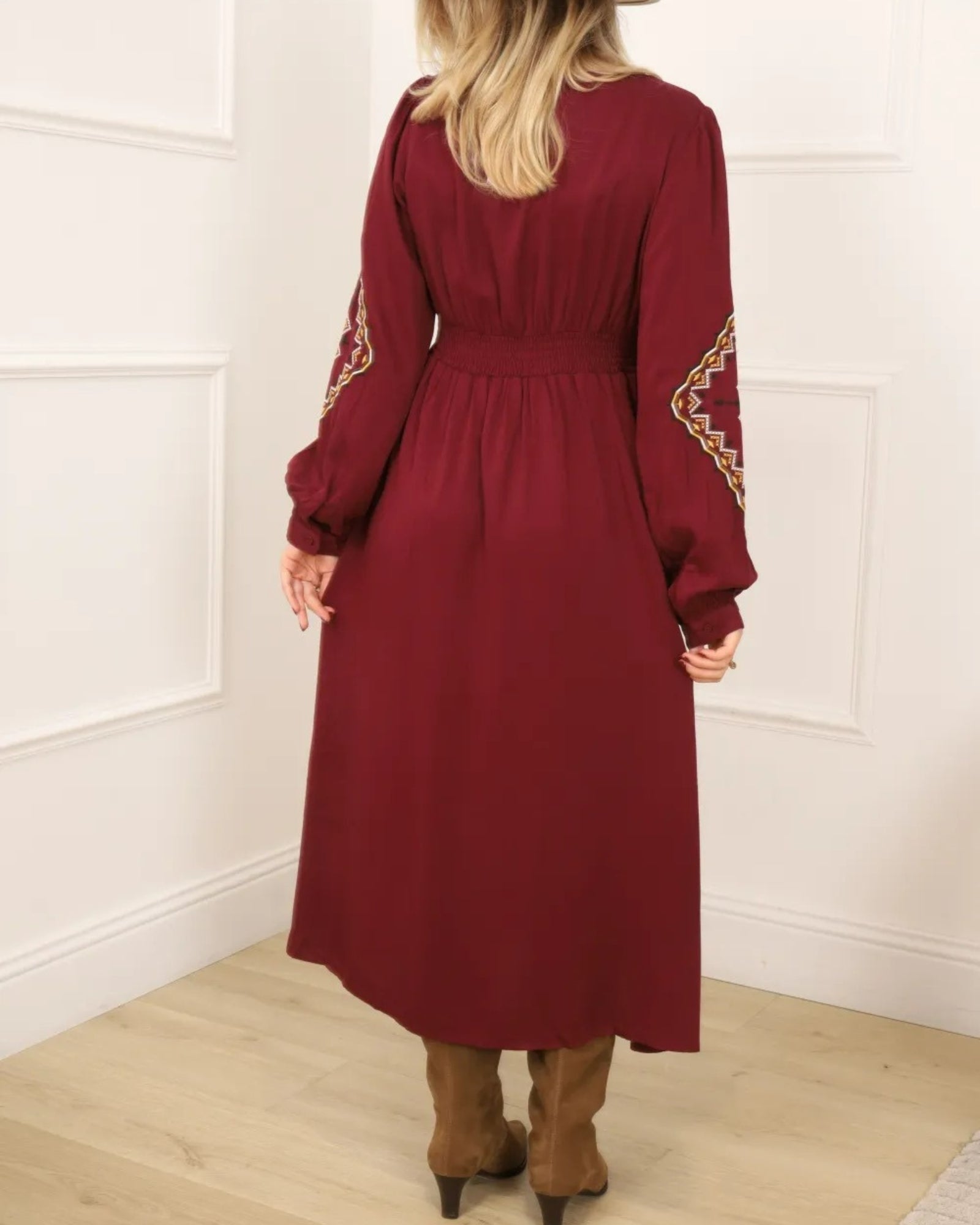 Robe longue Ranchy bordeaux