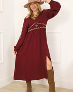 Robe longue Ranchy bordeaux