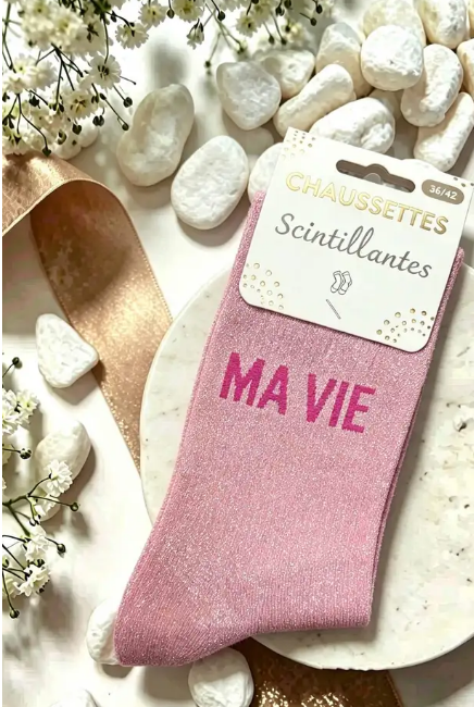 Chaussette Paillettes Ma Vie