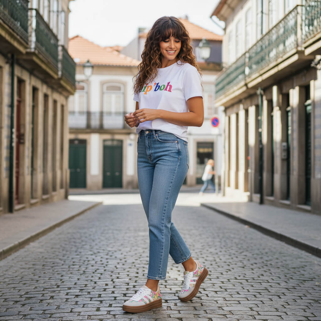 Basket Almeya à Plateforme Beige