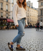 baskets femme léopard, sneakers léopard, baskets tendance femme, baskets bleues femme, baskets confortables femme, baskets urbaines chic, baskets bohème rock, chaussures léopard femme