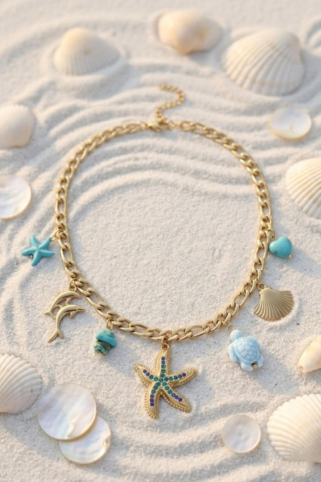 Collier Charms Blue Ocean