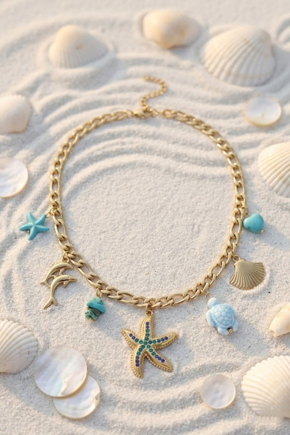 Collier Charms Blue Ocean
