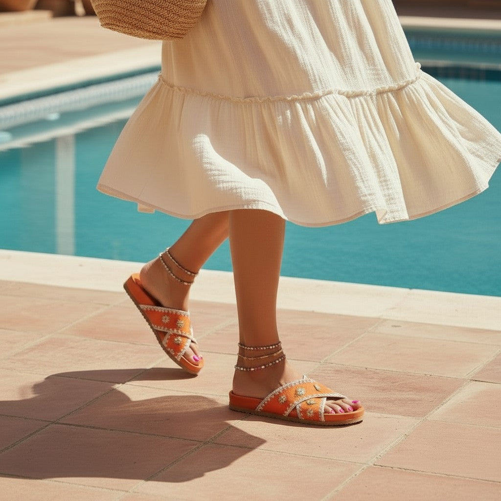 Nus Pieds Orange Boh