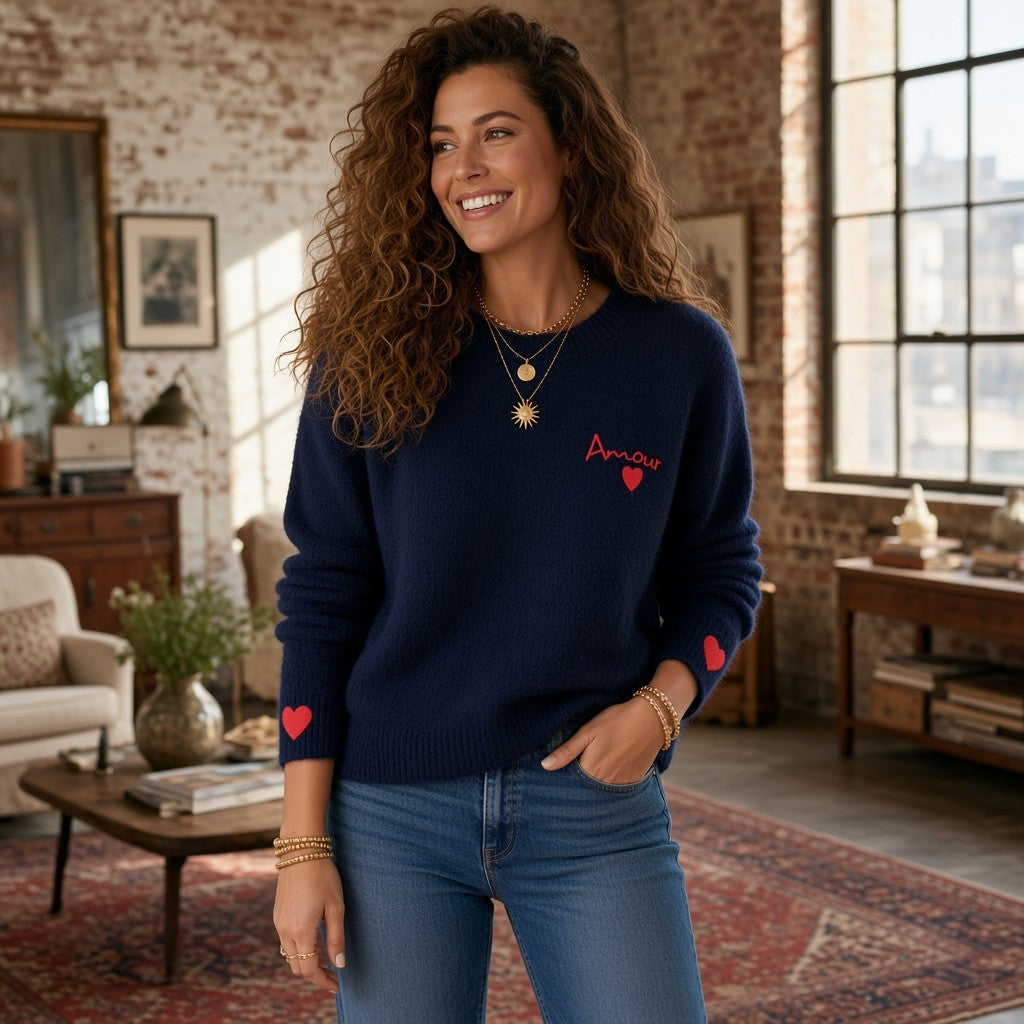 Pull Camelia - Dos ouvert coeur