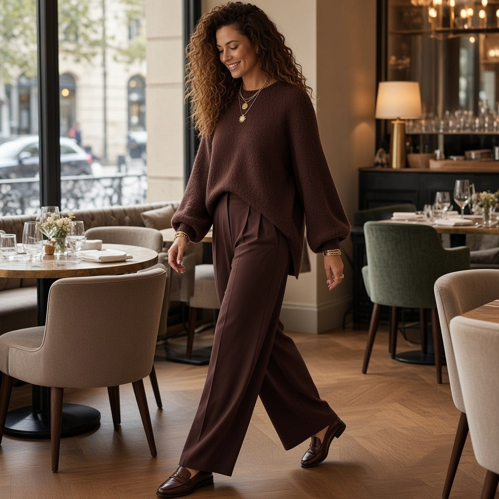 Pull Chocolat Dos Ouvert Monroe