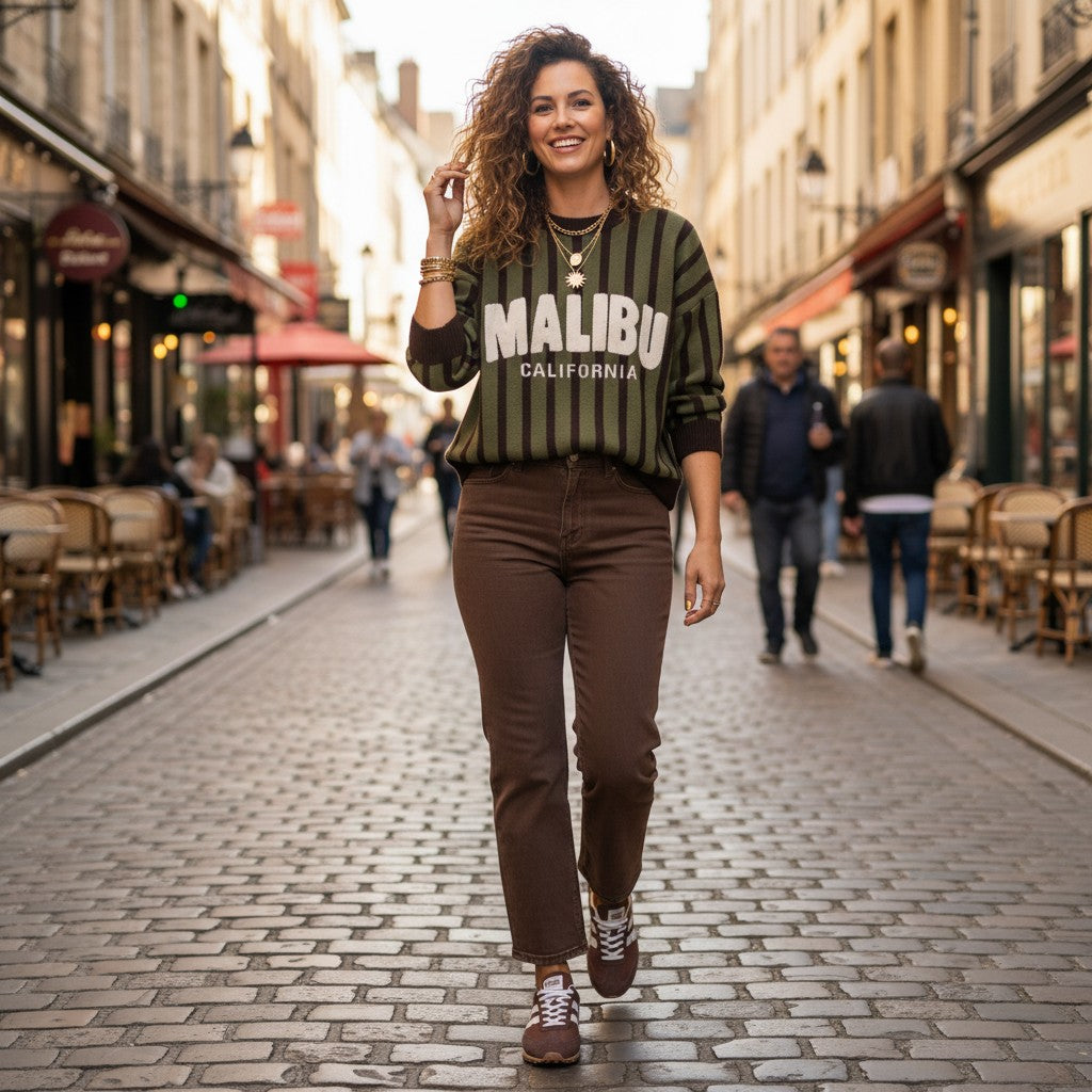 Pull Rayures Malibu