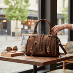 sac bohème chic, sac à main camel, sac femme tendance, sac hip boh, sac suédine doré, sac bandoulière bohème, sac de ville femme, mode bohème femme