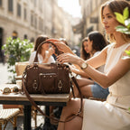 sac bohème chic, sac à main chocolat, sac femme tendance, sac hip boh, sac suédine doré, sac bandoulière bohème, sac de ville femme, mode bohème femme