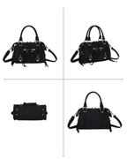 sac bohème chic, sac à main noir, sac femme tendance, sac hip boh, sac suédine doré, sac bandoulière bohème, sac de ville femme, mode bohème femme