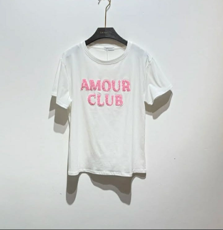 T-shirt Amour Club Rose
