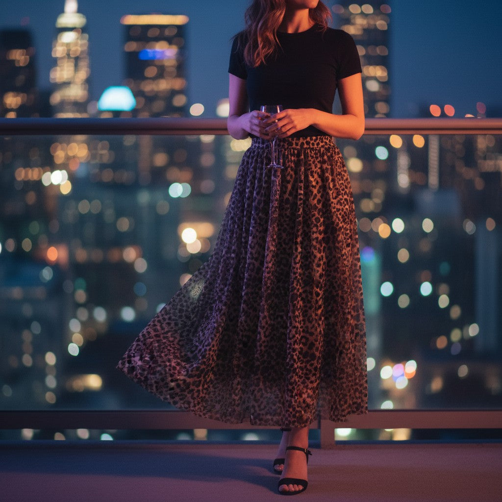 Jupe Longue Léopard Iloa