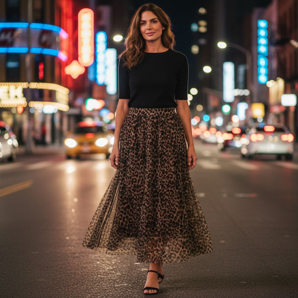 Jupe Longue Léopard Iloa