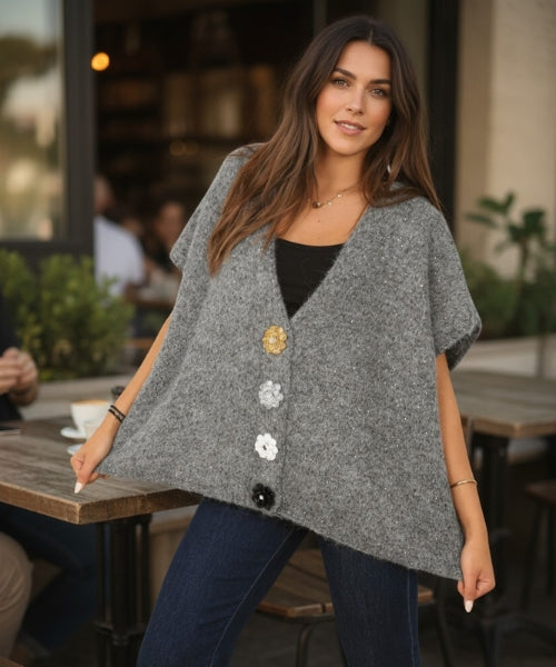 Gilet oversize Lola Flower