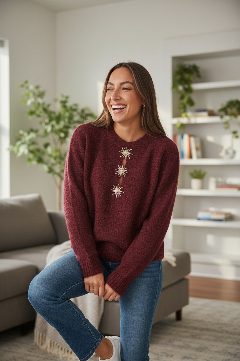 Pull Karma Bordeaux