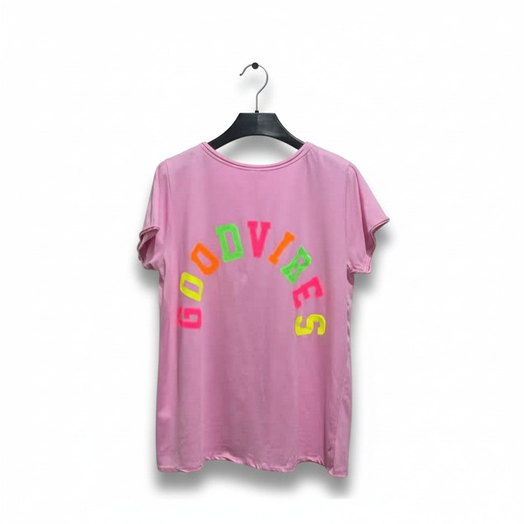 T-shirt Good Vibes Rose